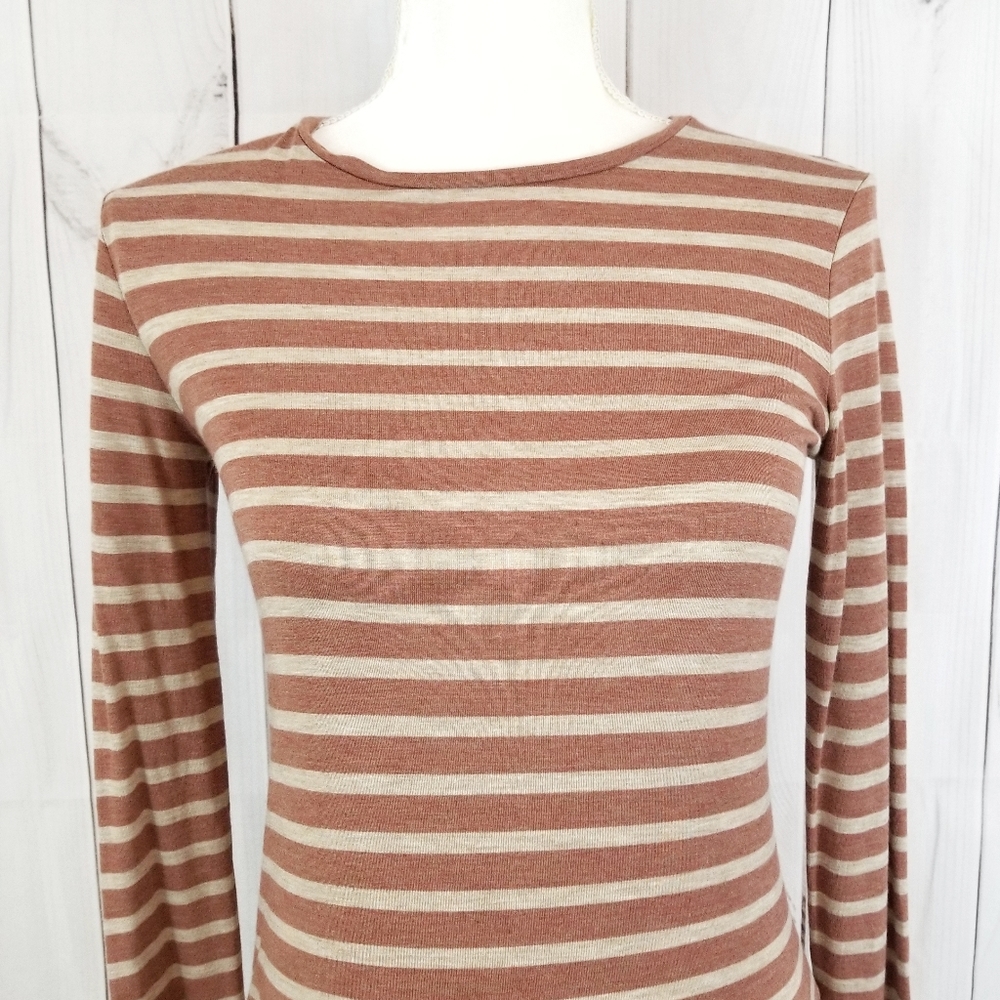 Vince Striped Long Sleeve Top Size Small - Picture 2 of 8